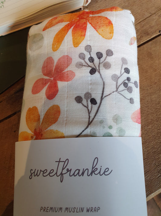 Organic Bamboo Muslin Wrap Swaddle - Delilah