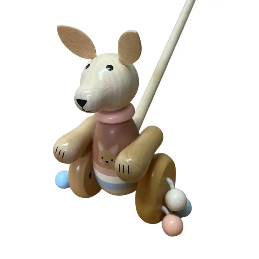 Wooden Push Along Kangaroo