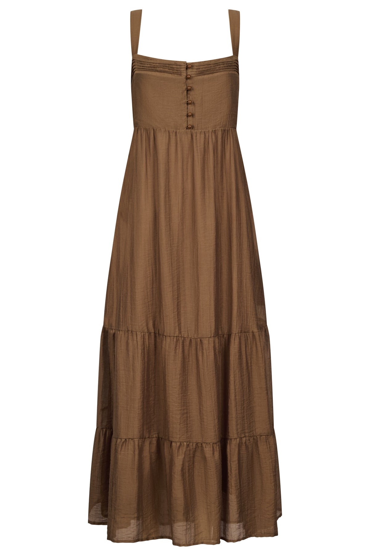Kenya Tiered Maxi Dress - Wheat
