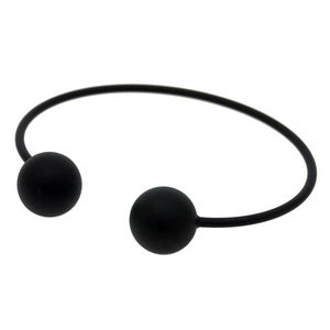 Ball End Black Bangle