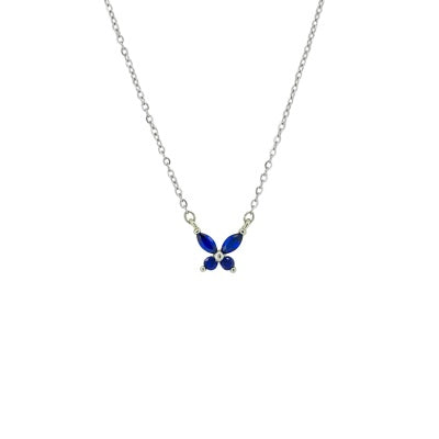 Blue Butterfly Necklace