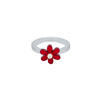 Red Star Flower Ring