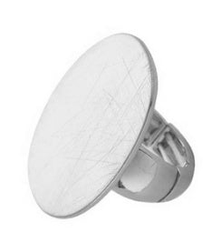 Scratched Oval Ring Silver (Adjustable size)