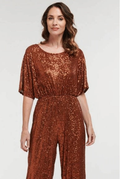 Sequin Jumpsuit Copper
