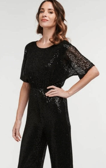 Sequin Jumpsuit Black