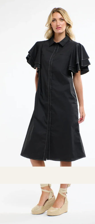 Lainie Flutter Dress Black