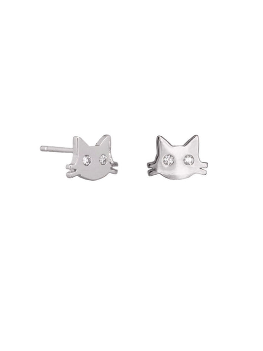 Gold Boo Cat Studs
