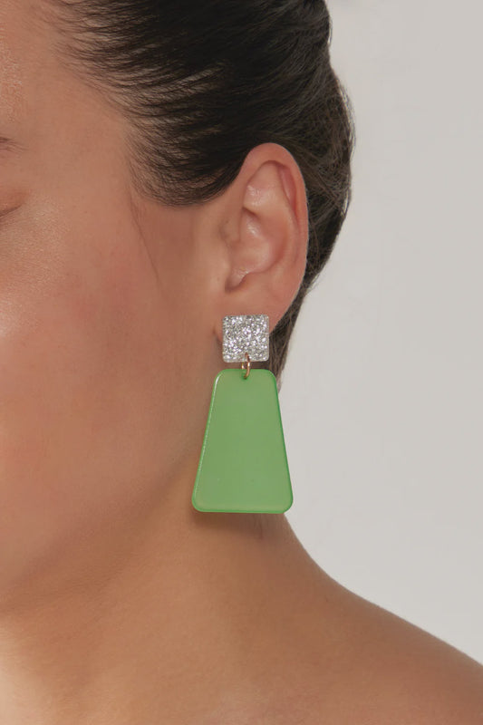 Elysian Sparkle Earring -Emerald