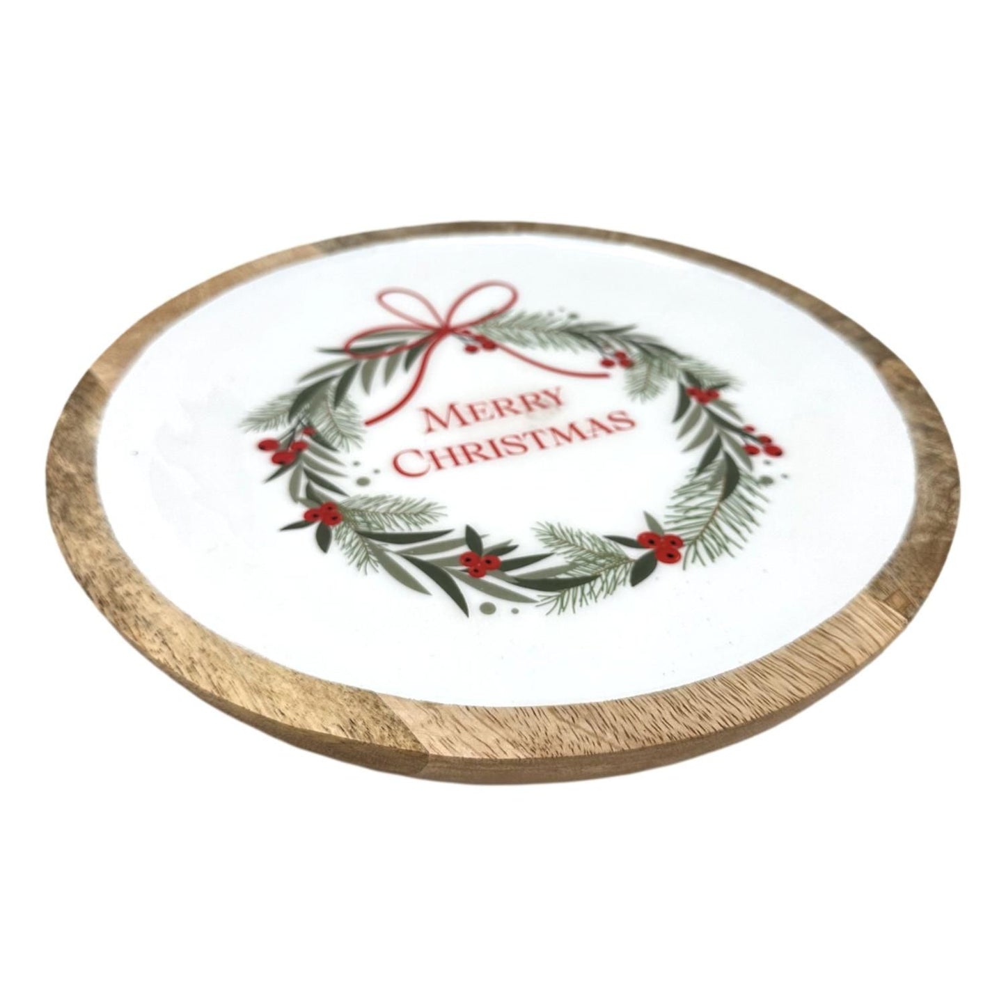 30CM SUMMER CHRISTMAS MERRY CHRISTMAS  PLATE