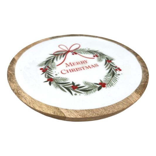 30CM SUMMER CHRISTMAS MERRY CHRISTMAS  PLATE
