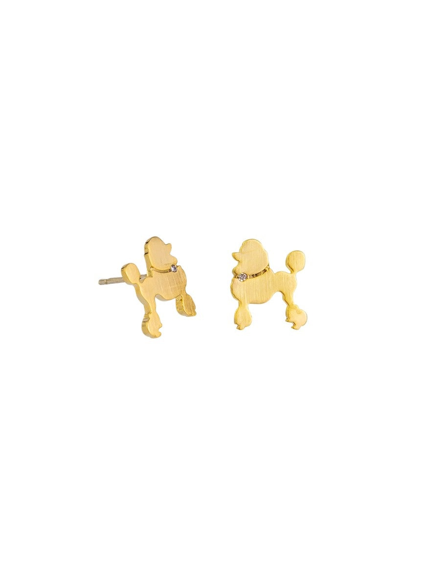 Gold Fifi the Poodle Studs