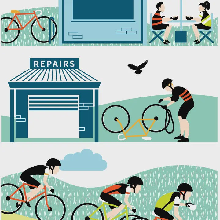 Tea Towel - Cycling