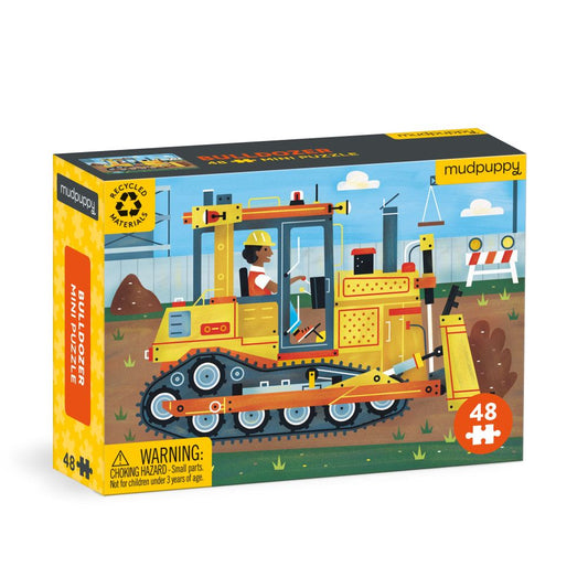 Mudpuppy 48 Piece Mini Puzzle Bulldozer