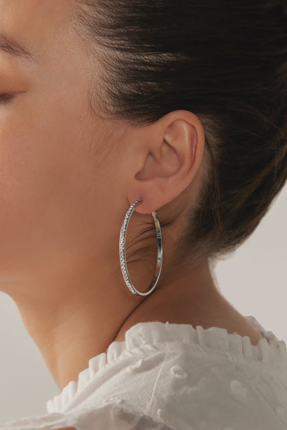 Lujo Hoop Earring - Silver