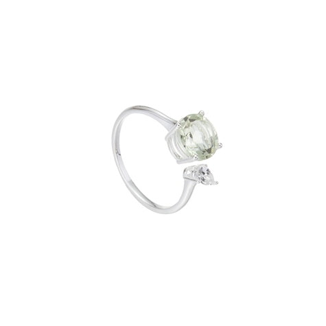 Green Amethyst & Topaz Ring
