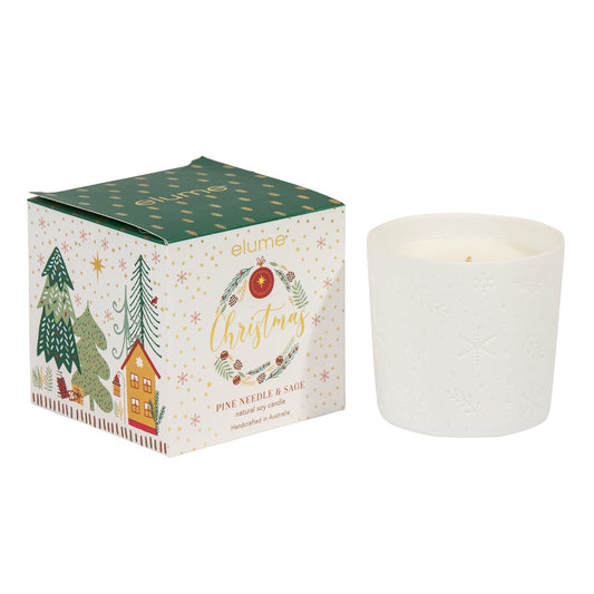 Elegant Christmas Pine Needle & Sage Soy Candles