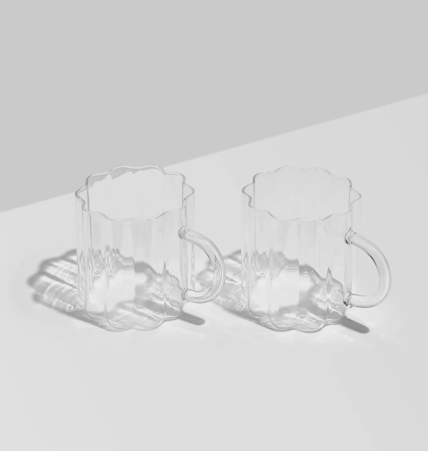 TWO x WAVE MUGS - CLEAR