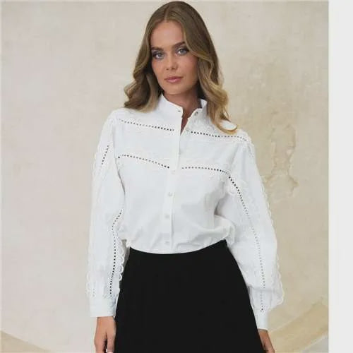 Tux Lace Shirt White