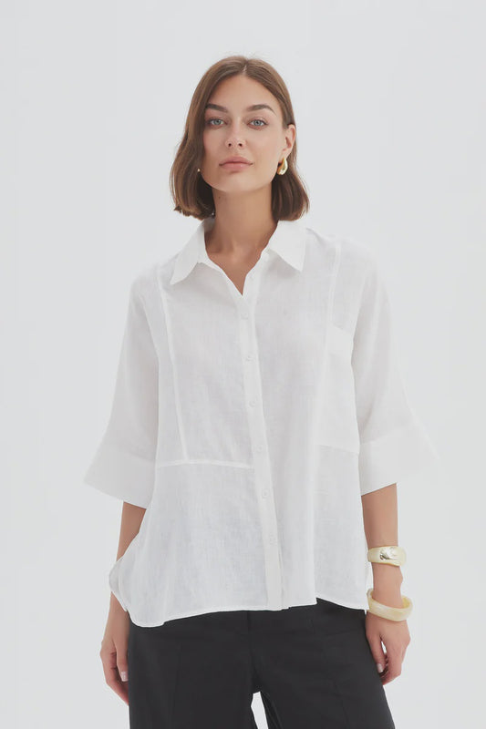 Seam Detail Boxy Shirt