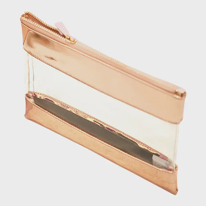 Pouch - Rose Gold See-Through Middle