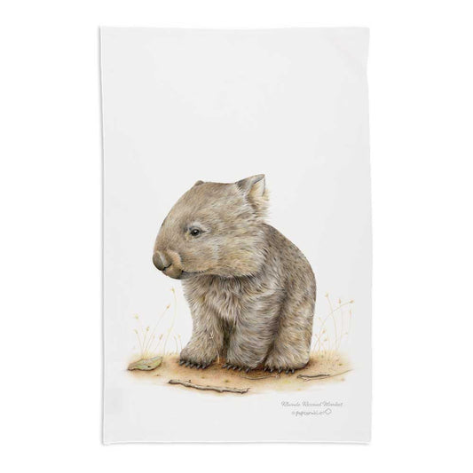 Rescue Wombat Tea Towel