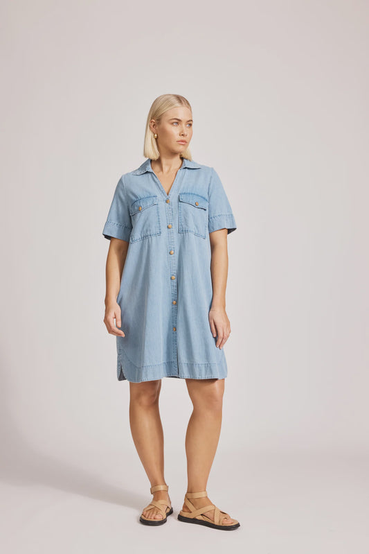 Melenia Denim Shirt Dress