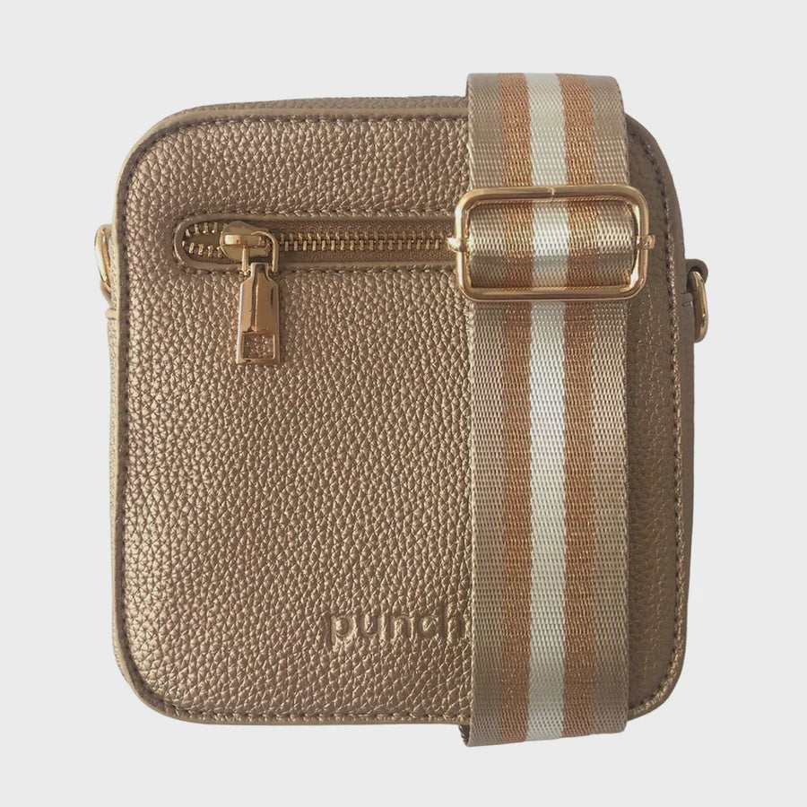 Samantha Mini Square Crossbody Bag Bronze