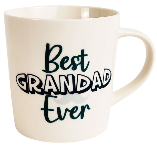 Best Ever Grandad Mug White Navy