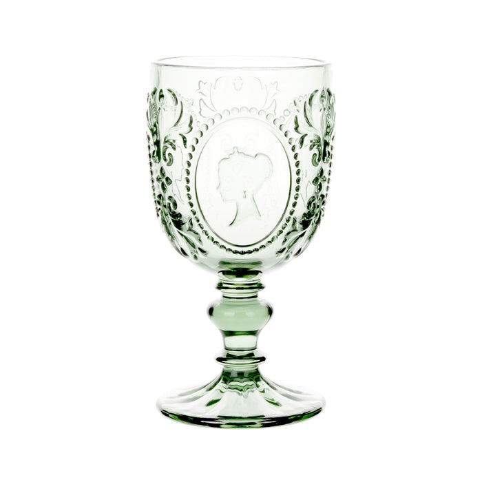 Queen Glass Goblet Green
