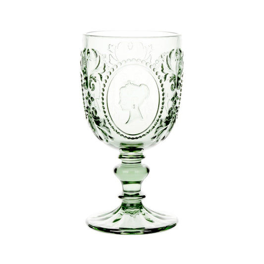 Queen Glass Goblet Green