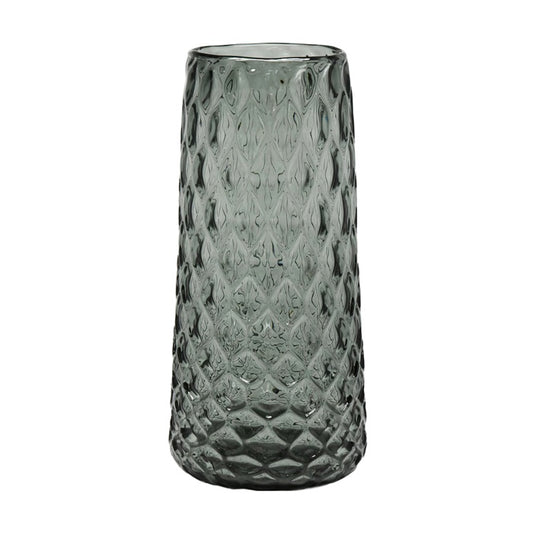 VAUGHAN GLASS GREY DIMPLE VASE LGE