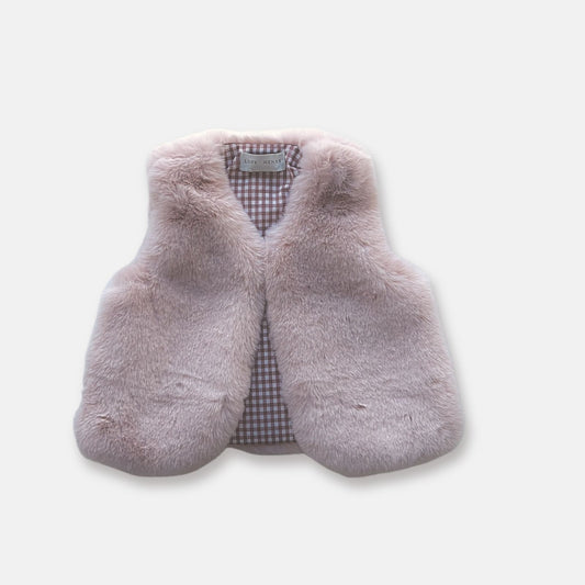 Girls Fur Vest - Pink