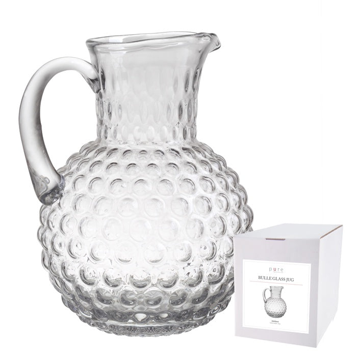 2 Litre Bulle Glass Jug Clear