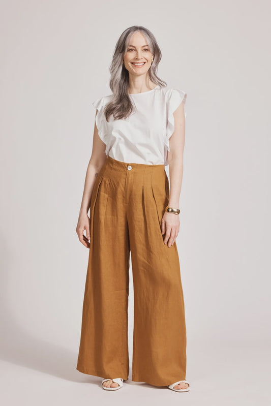 Miramar Palazzo Pant - Caramel