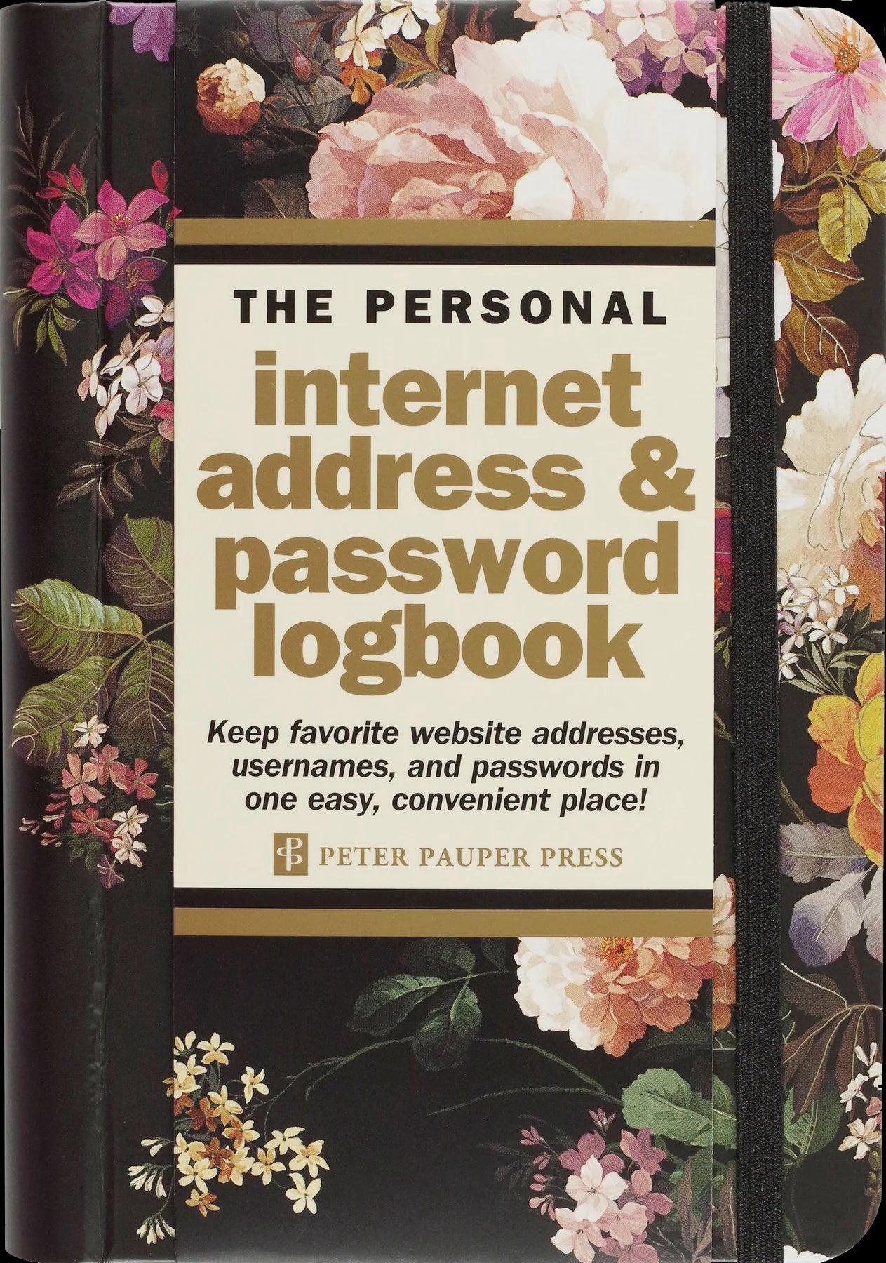 Midnight Floral Internet Address & Password Logbook