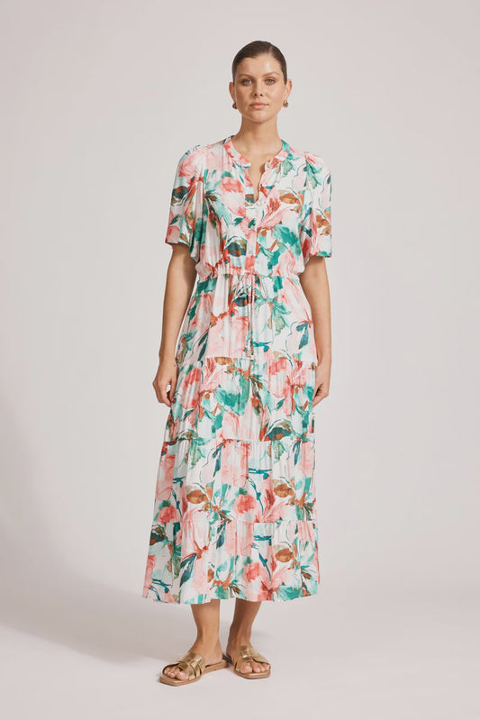 Alegria Tiered Maxi Dress - Estate