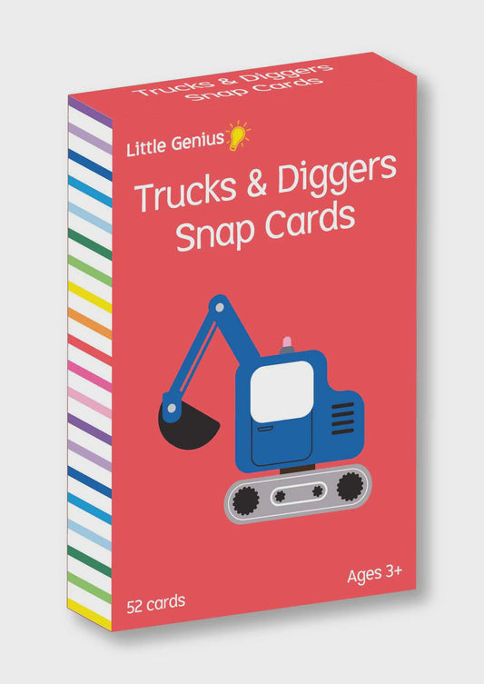 Little Genis Snap Cards - Trucks & Diggers