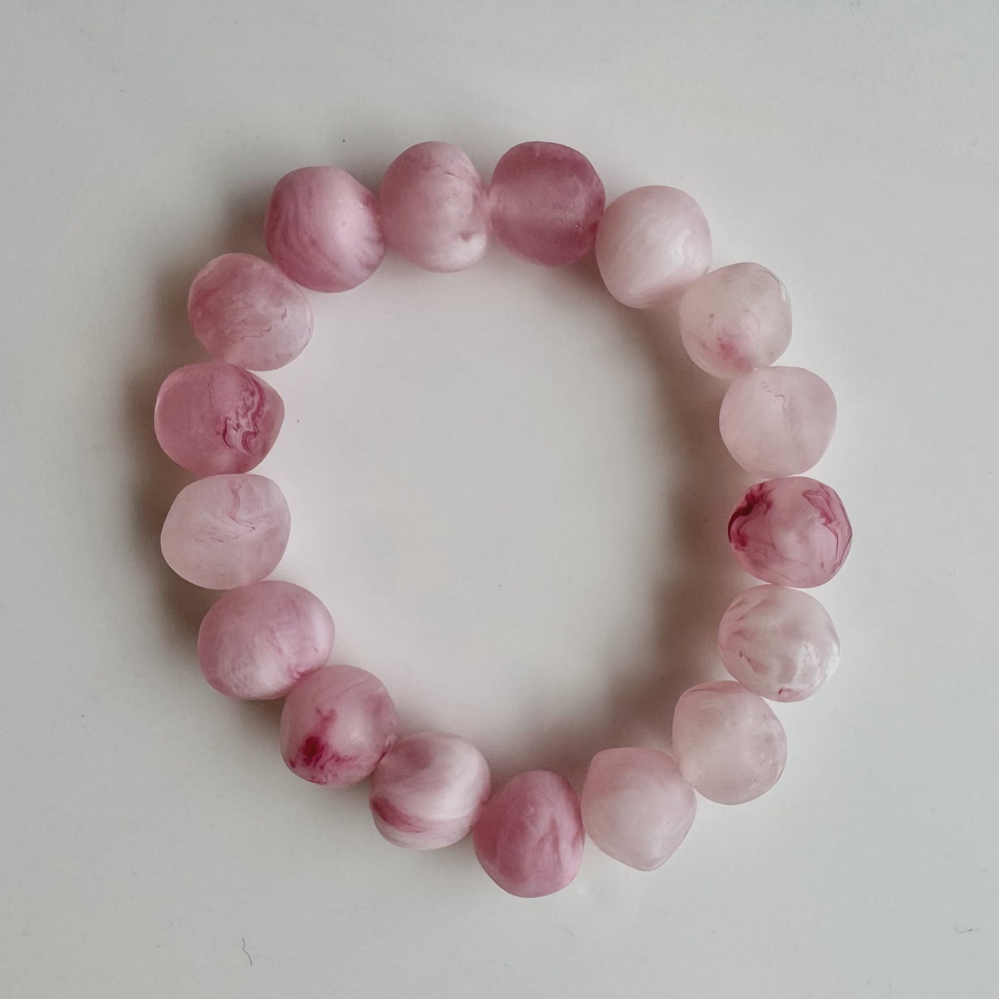 Rock Bracelet - Light Pink Marble