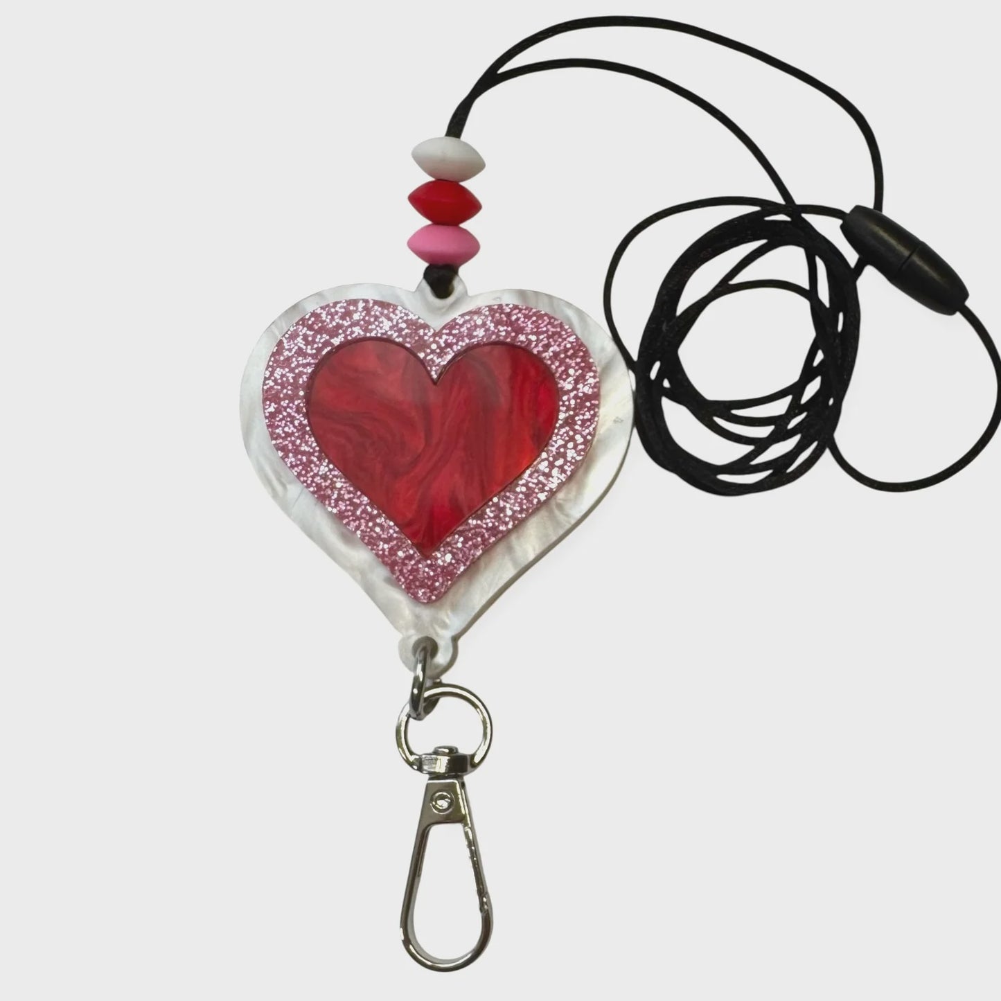 Heart Acrylic Lanyard