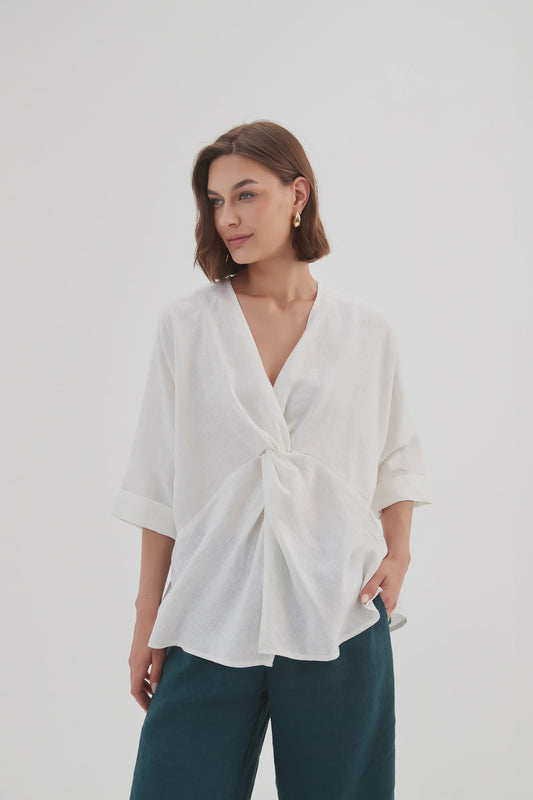 Twist Front Top White