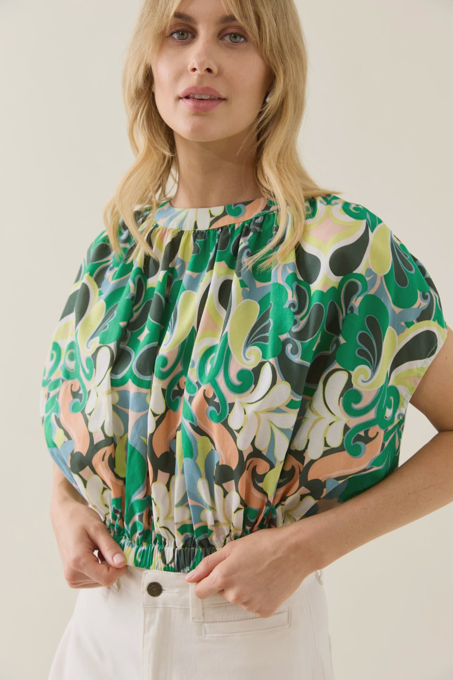Aurora Reversible Crop Top - Paisley