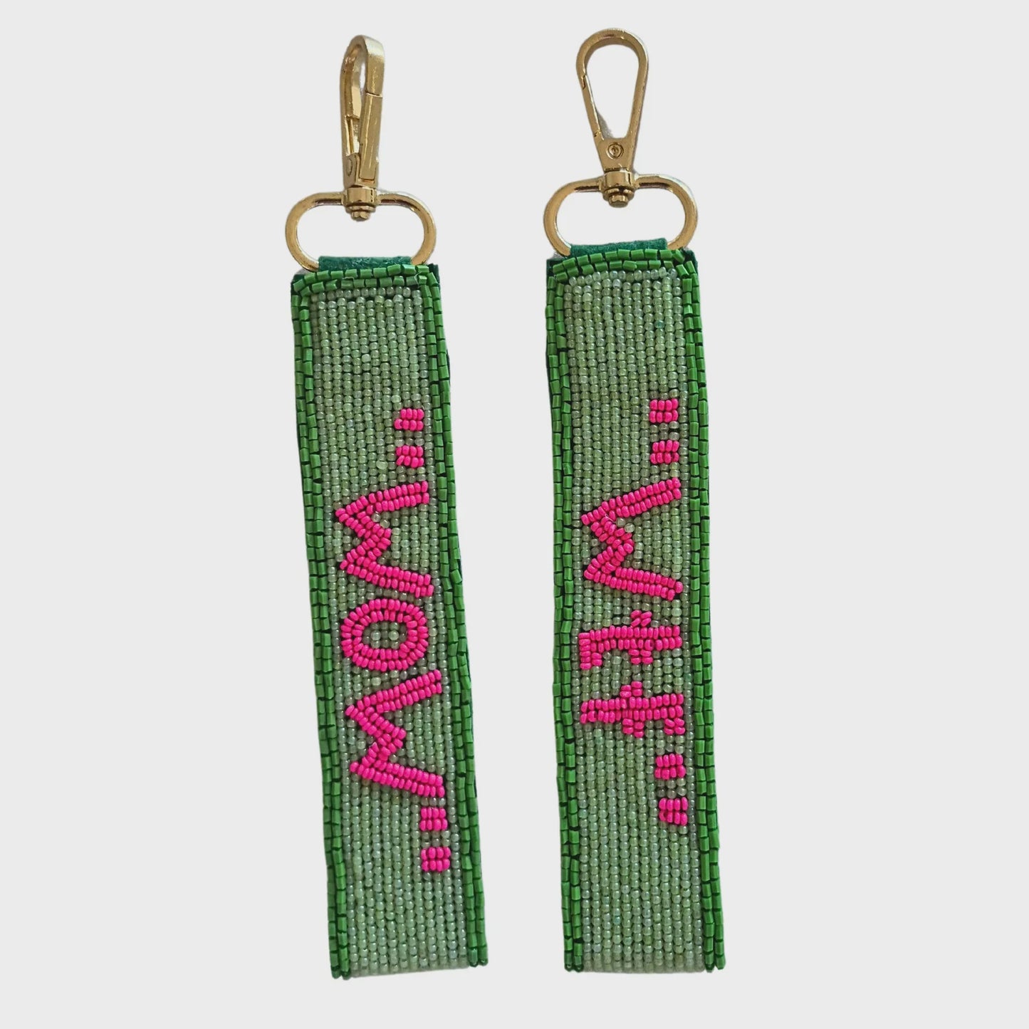 WTF Wow Beaded Keychain