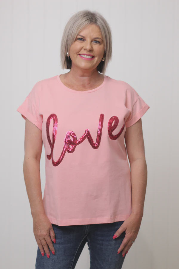 Love Tee Pink