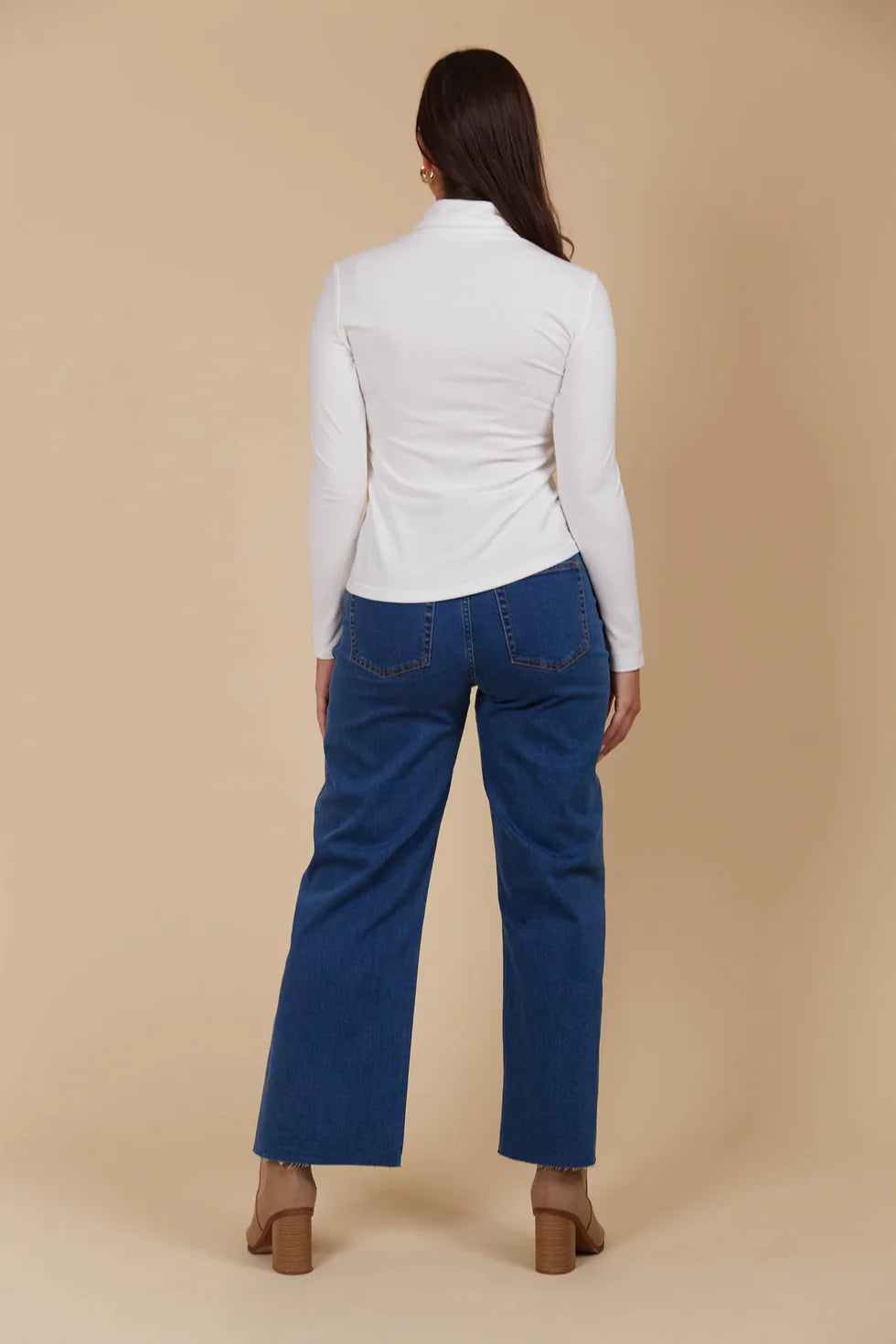 Naria Roll Neck Top - Ivory