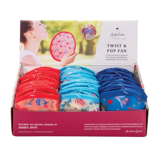 The Australian Collection Twist 'n' Pop Fan - Andrea Smith - Assorted