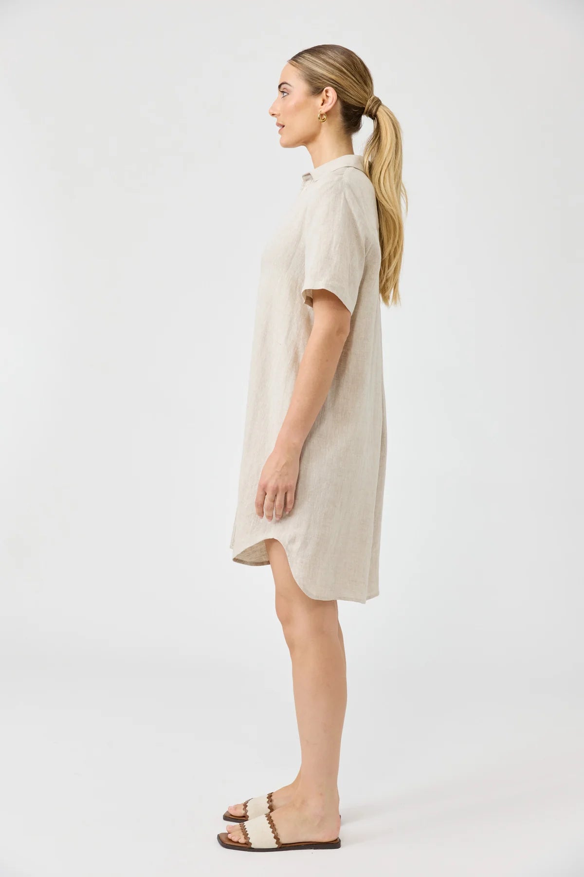 Studio Short Shirt Dress Dune