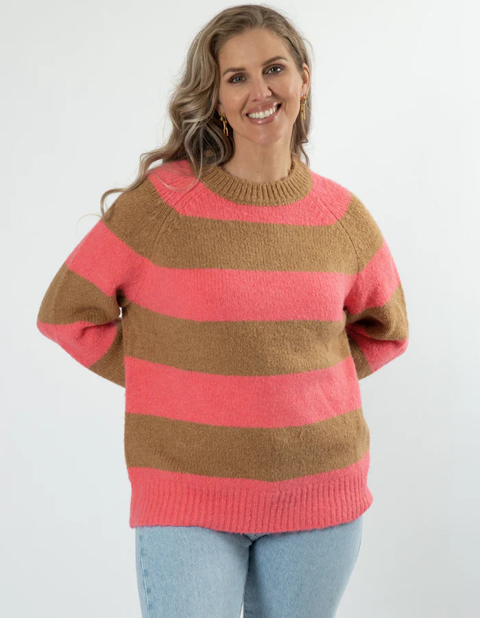 Layla Jumper Bubblegum Stripe
