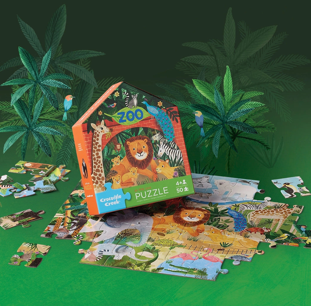 Flat House Puzzle - 50 Piece - Zoo