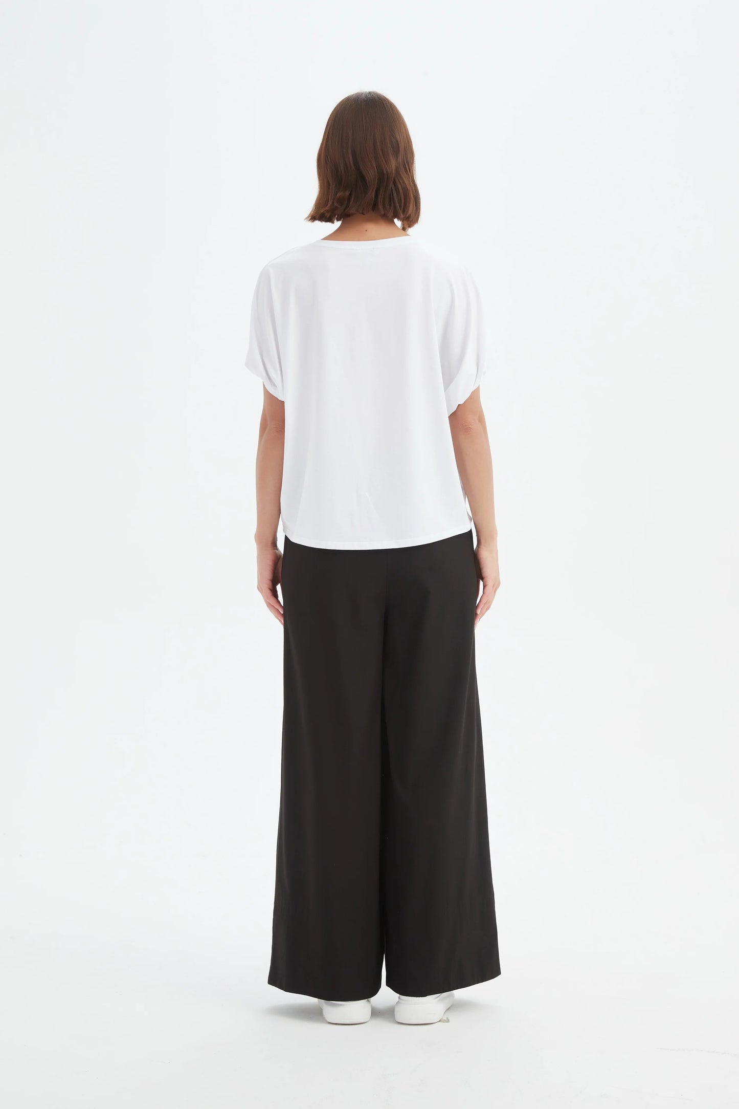 Bubble Sleeve Tee - White