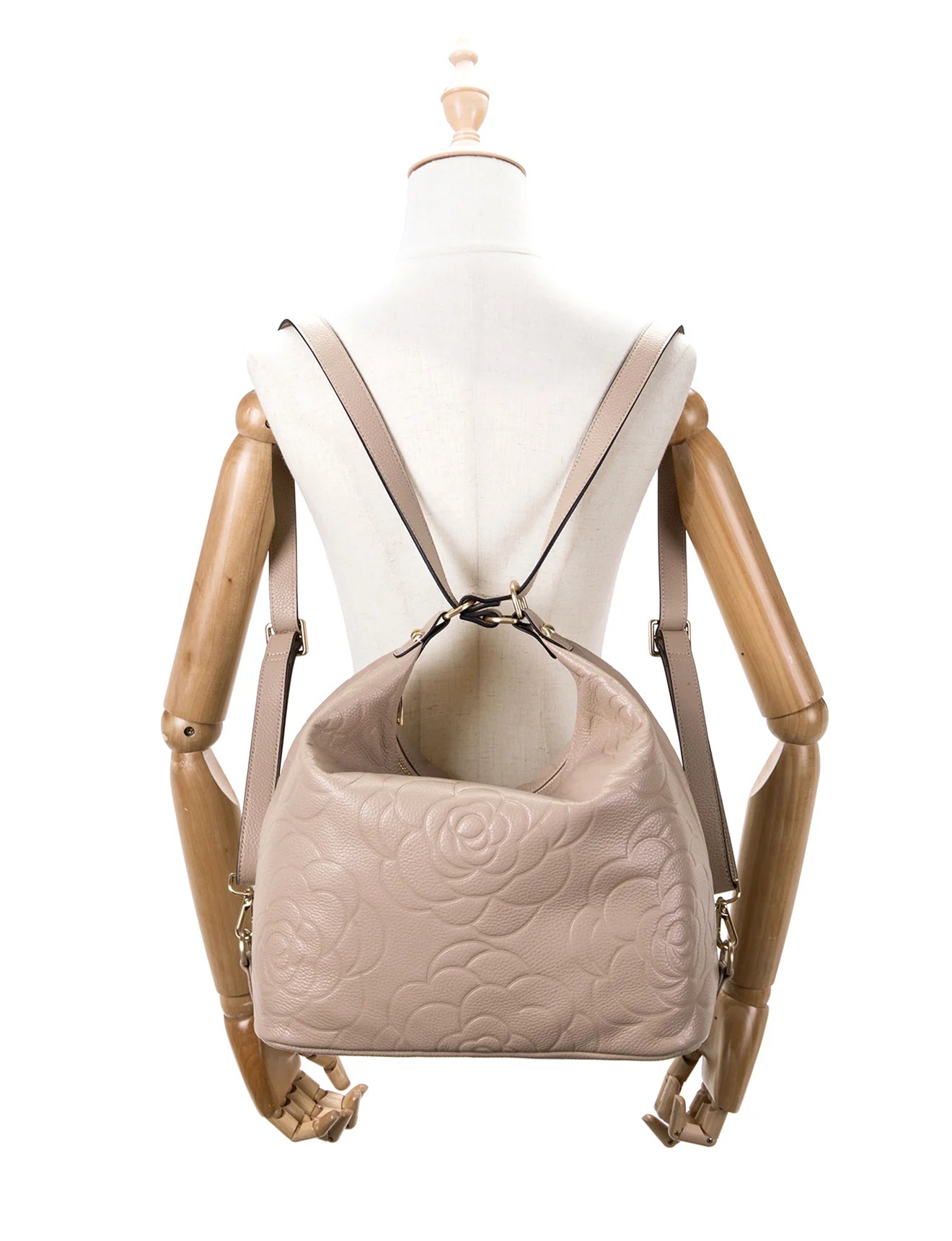 Rosanna Leather Convertible Backpack Putty
